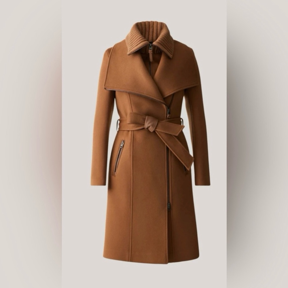 Mackage Nori 2 in 1 Brown Wool Coat